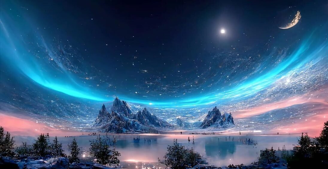 paisaje noche digital