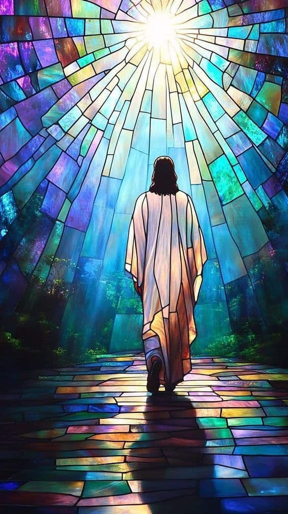 jesus vitral espalda