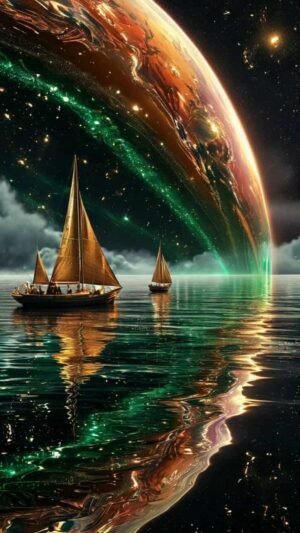barco arte verde